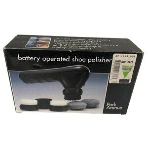 Park Avenue Battery Operated Shoe Polisher Kit With Brushes & Buffers